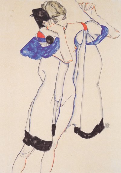 Woman in a Morning Robe by Egon Schiele